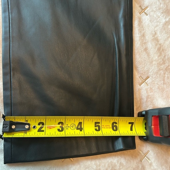 NWT Esprit Women’s Faux Leather Pants Size 6 Straight Leg Black Biker Rocker - Picture 9 of 11